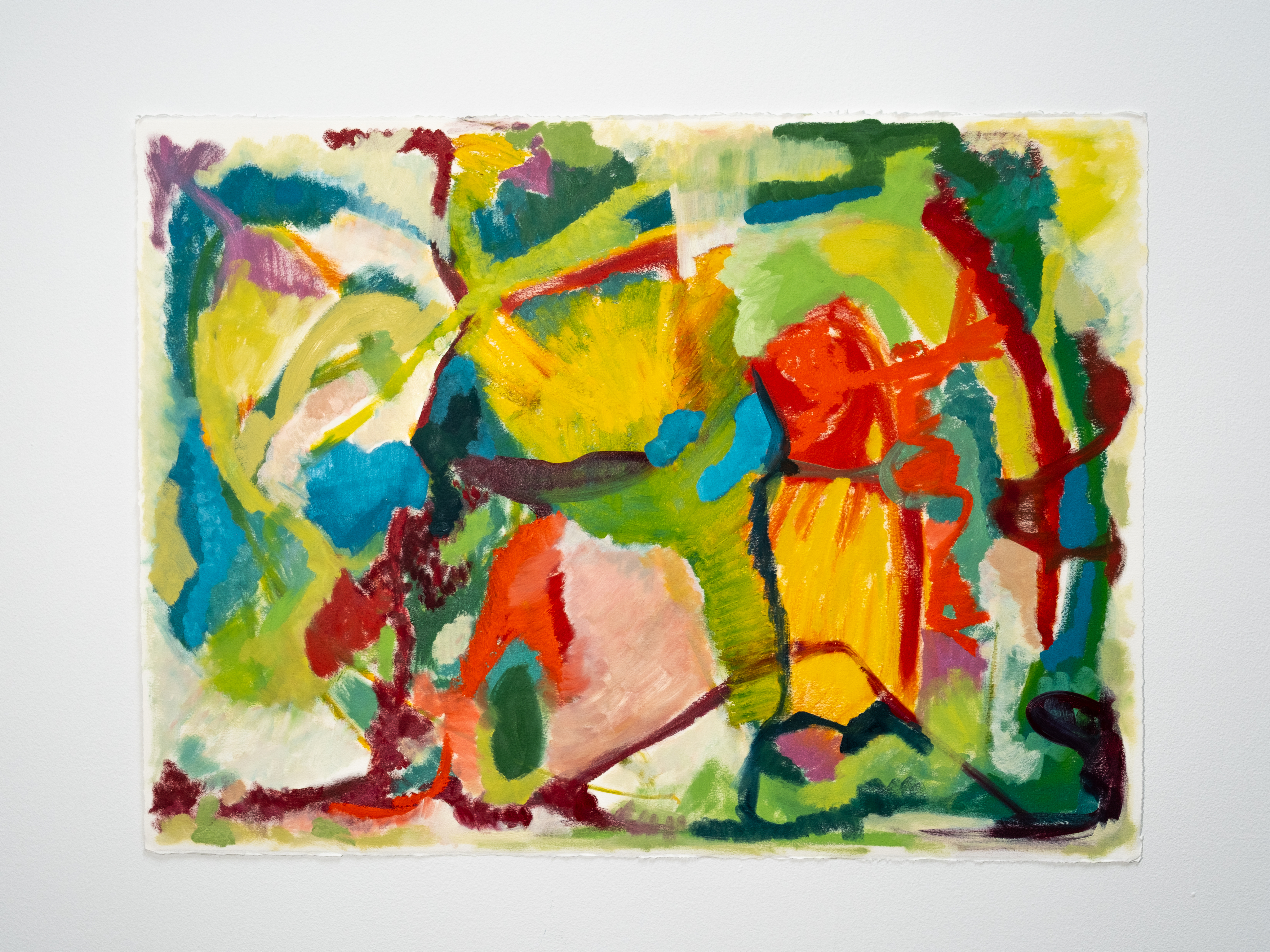 photograph of people walking around